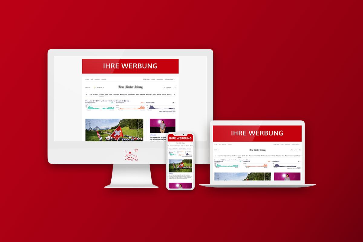 Bild mit Monitoren und Bannerwerbung der Online Marketing Agentur für Stuttgart
