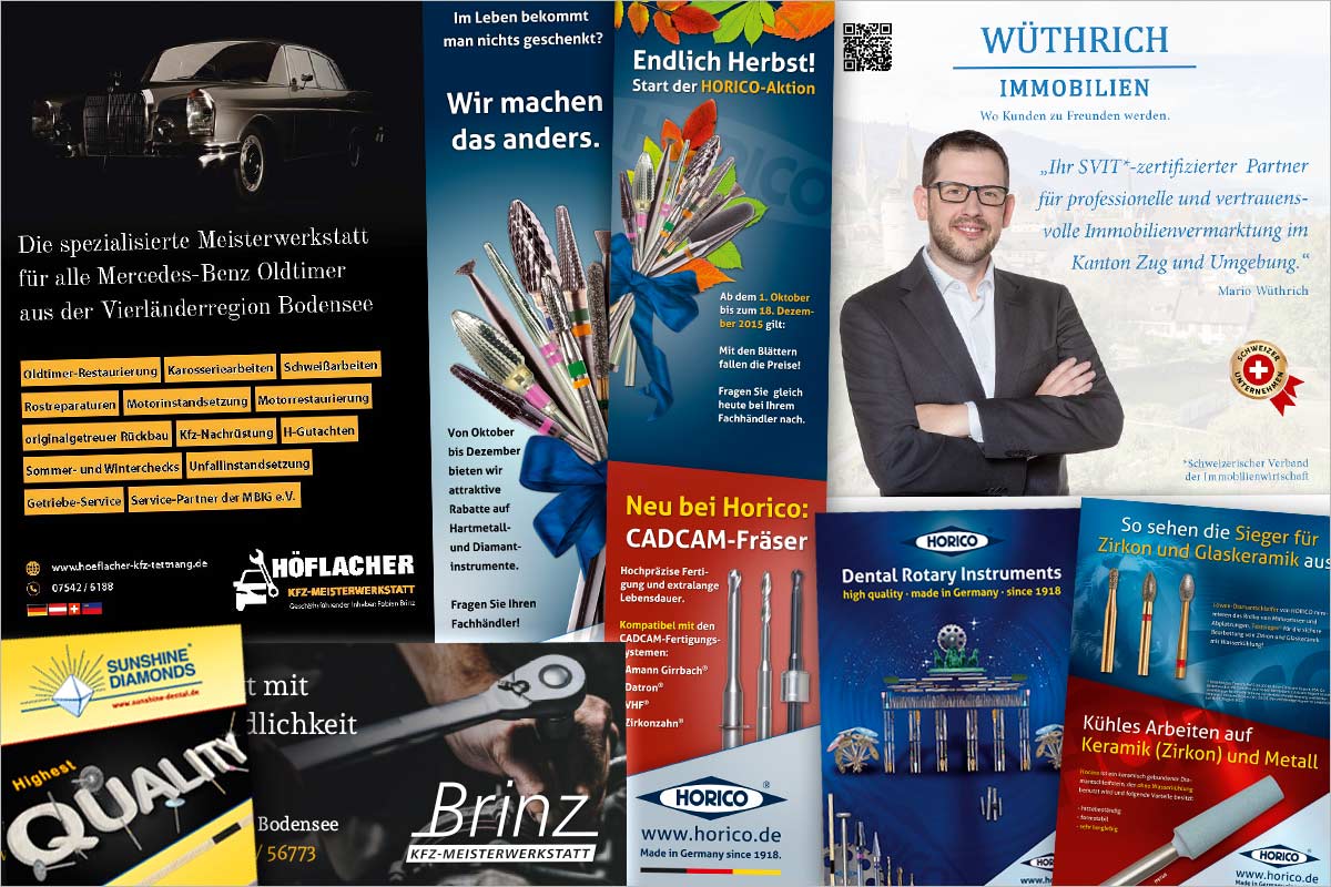 Print-Anzeigen + Werbeanzeigen der Werbeagentur für Ludwigsburg