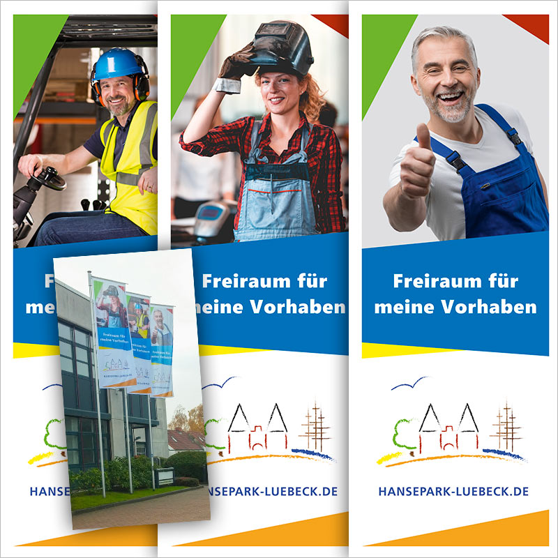 Referenz Werbefahnen und Werbeschilder der Werbeagentur Stuttgart